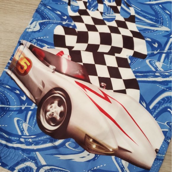 Speed Racer Boys Swim Trunks Size 8/10 (Small) - Blue, Car #5 - Picture 10 of 15